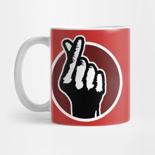 Finger Heart (red) Mug